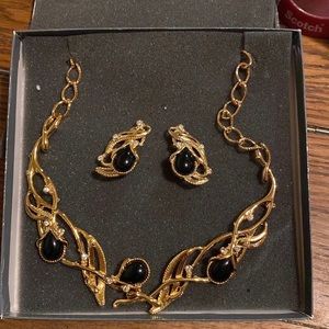 Jose Maria Barrera Granada Necklace with Earrings for Avon